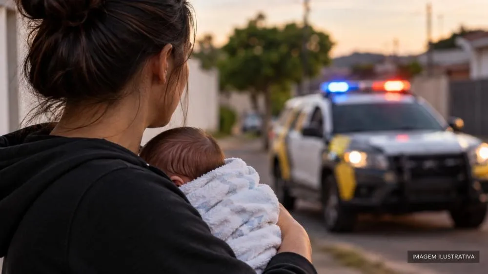 Mulher relata ter sido agredida pelo companheiro com bebê de um mês no colo em Umuarama